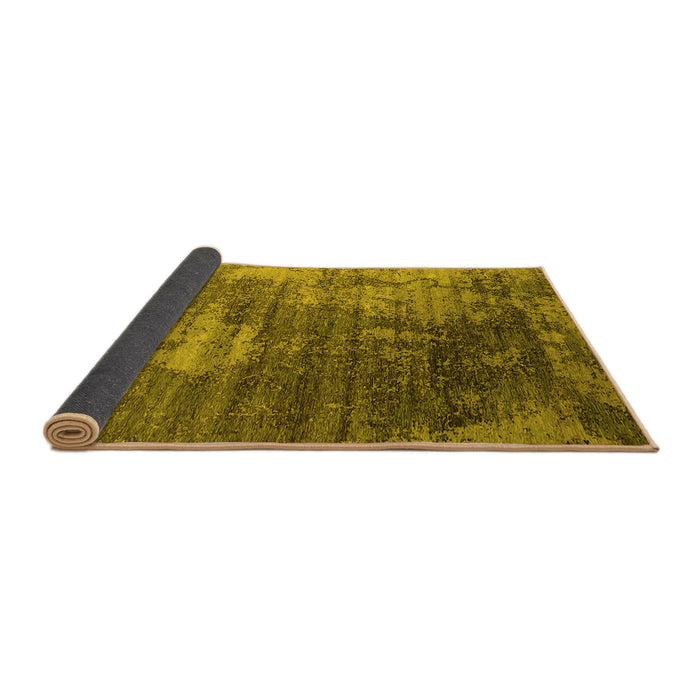 Sideview of Oriental Yellow Industrial Rug, urb2476yw