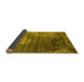 Sideview of Oriental Yellow Industrial Rug, urb2476yw