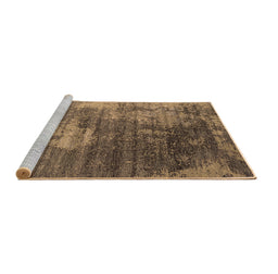 Sideview of Machine Washable Oriental Brown Industrial Rug, wshurb2476brn