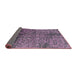 Sideview of Mid-Century Modern Plum Purple Oriental Rug, urb2477