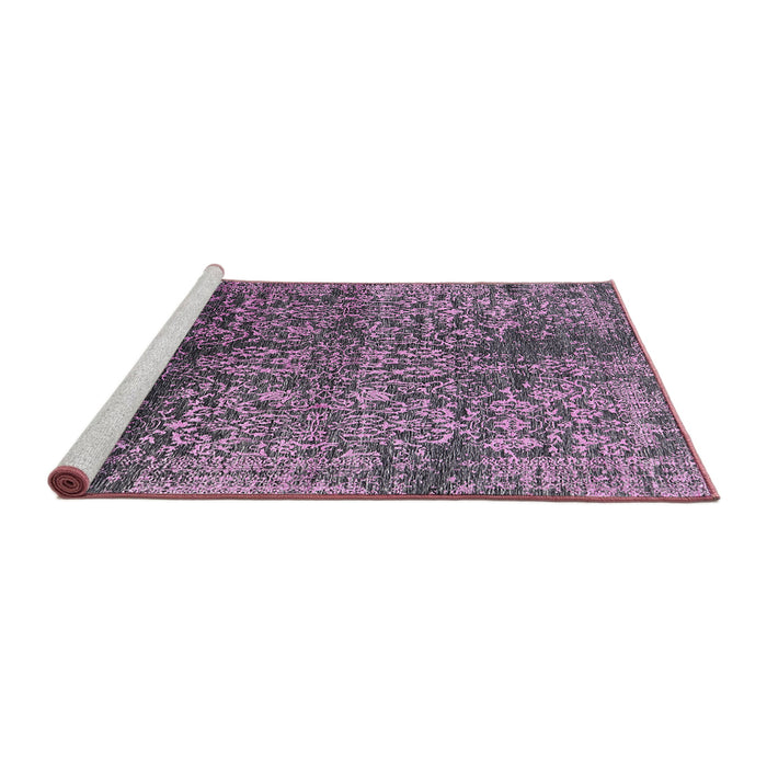 Sideview of Machine Washable Industrial Modern Plum Purple Rug, wshurb2477