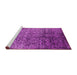 Sideview of Machine Washable Oriental Pink Industrial Rug, wshurb2477pnk