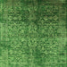 Square Oriental Green Industrial Rug, urb2477grn