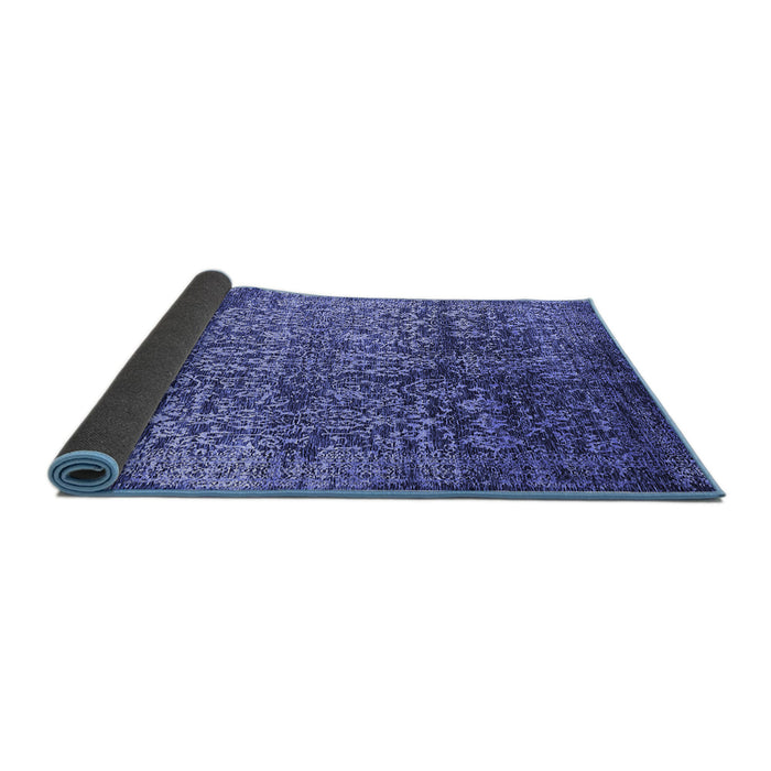 Sideview of Oriental Blue Industrial Rug, urb2477blu