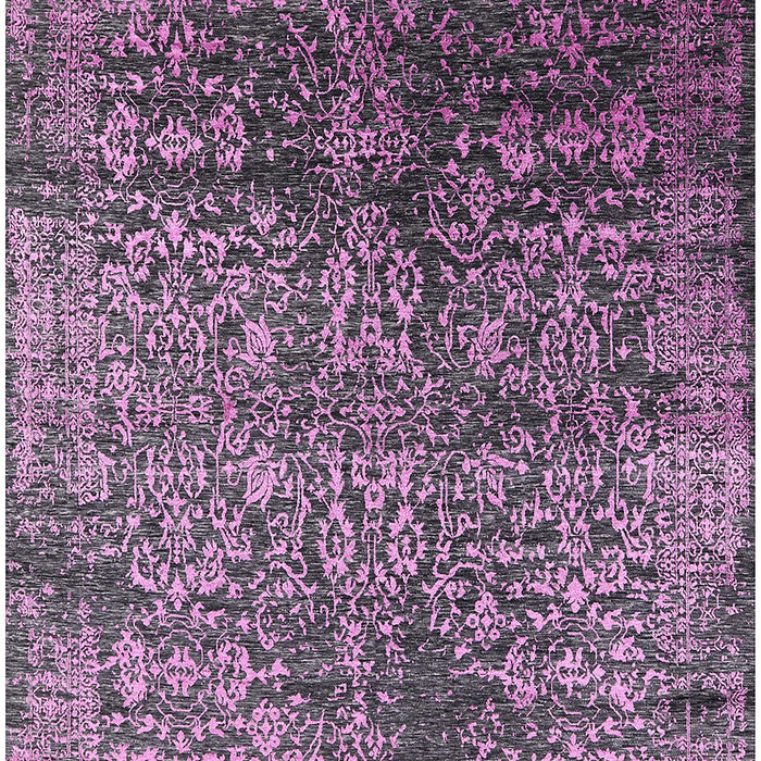 Machine Washable Industrial Modern Plum Purple Rug, wshurb2477