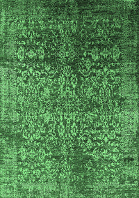 Oriental Emerald Green Industrial Rug, urb2477emgrn