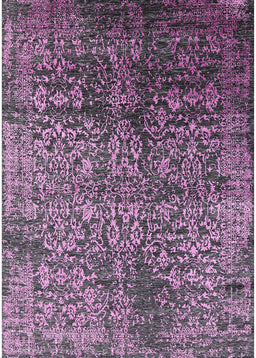 Mid-Century Modern Plum Purple Oriental Rug, urb2477