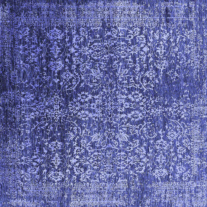 Square Oriental Blue Industrial Rug, urb2477blu