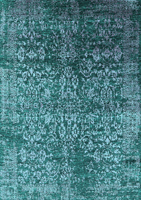 Oriental Turquoise Industrial Rug, urb2477turq