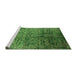 Sideview of Machine Washable Oriental Green Industrial Area Rugs, wshurb2477grn