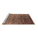 Sideview of Machine Washable Oriental Brown Industrial Rug, wshurb2477brn