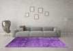 Machine Washable Oriental Purple Industrial Area Rugs in a Living Room, wshurb2477pur