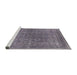 Sideview of Machine Washable Industrial Modern Dark Gray Rug, wshurb2478