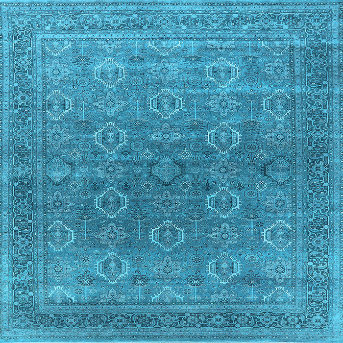 Square Oriental Light Blue Industrial Rug, urb2478lblu