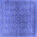 Square Oriental Blue Industrial Rug, urb2478blu