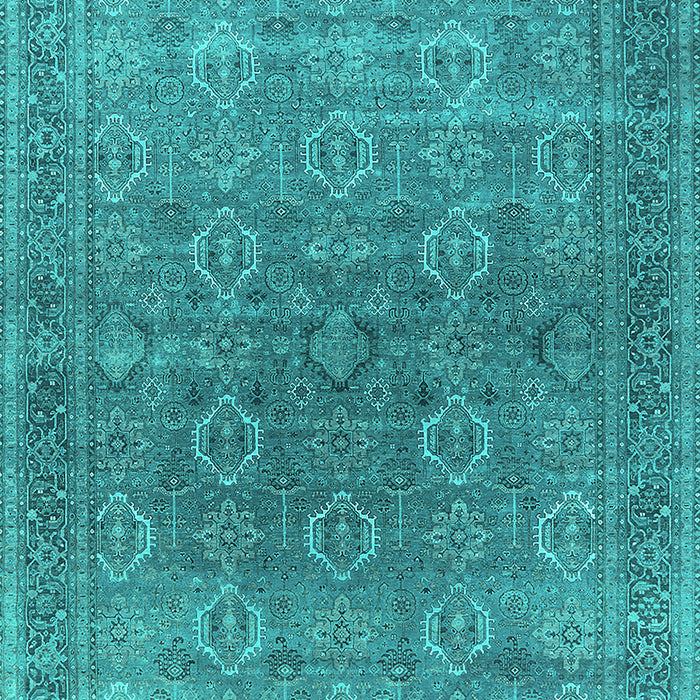 Oriental Turquoise Industrial Rug, urb2478turq