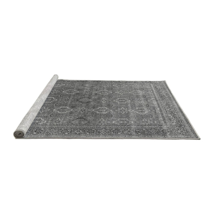 Sideview of Machine Washable Oriental Gray Industrial Rug, wshurb2478gry