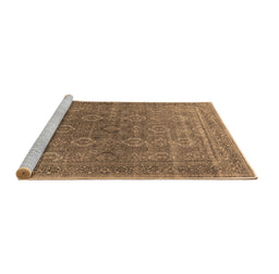 Sideview of Machine Washable Oriental Brown Industrial Rug, wshurb2478brn