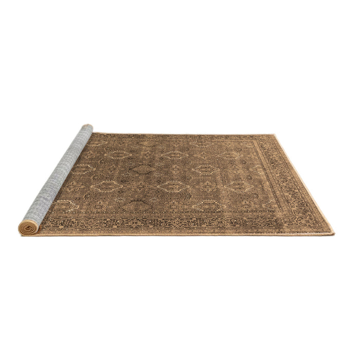 Sideview of Machine Washable Oriental Brown Industrial Rug, wshurb2478brn