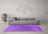 Machine Washable Oriental Purple Industrial Rug, wshurb2478pur