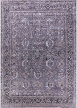 Mid-Century Modern Dark Gray Oriental Rug, urb2478