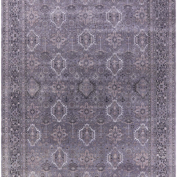 Mid-Century Modern Dark Gray Oriental Rug, urb2478