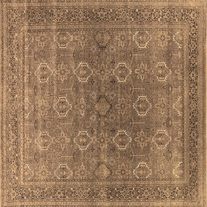 Square Oriental Brown Industrial Rug, urb2478brn
