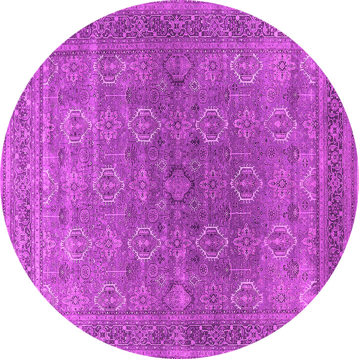 Round Oriental Pink Industrial Rug, urb2478pnk