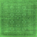 Square Oriental Green Industrial Rug, urb2478grn