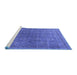 Sideview of Machine Washable Oriental Blue Industrial Rug, wshurb2478blu