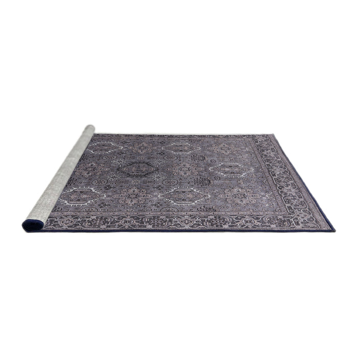 Sideview of Machine Washable Industrial Modern Gray Rug, wshurb2479
