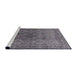 Sideview of Machine Washable Industrial Modern Gray Rug, wshurb2479