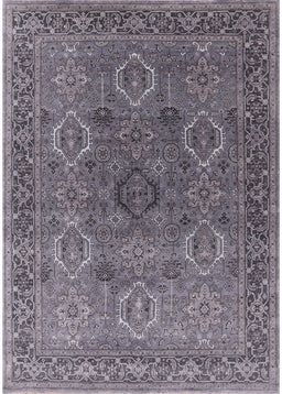 Mid-Century Modern Gray Oriental Rug, urb2479