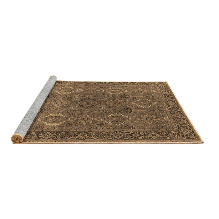 Sideview of Machine Washable Oriental Brown Industrial Rug, wshurb2479brn