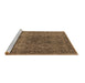 Sideview of Machine Washable Oriental Brown Industrial Rug, wshurb2479brn