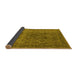 Sideview of Oriental Yellow Industrial Rug, urb2479yw