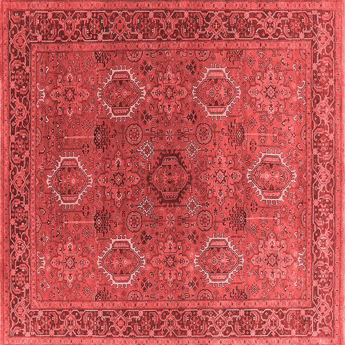 Machine Washable Oriental Red Industrial Rug, wshurb2479red