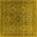 Square Oriental Yellow Industrial Rug, urb2479yw