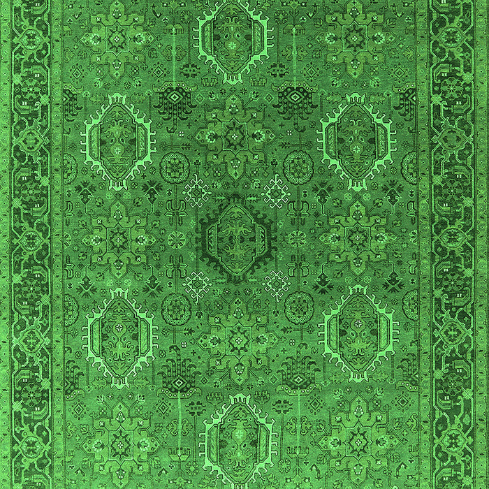 Machine Washable Oriental Green Industrial Area Rugs, wshurb2479grn