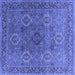 Square Oriental Blue Industrial Rug, urb2479blu