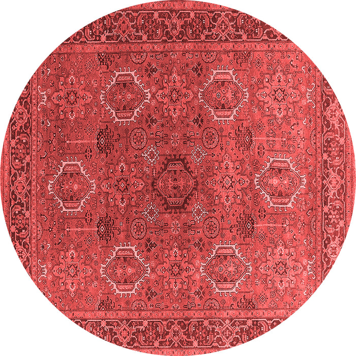 Machine Washable Oriental Red Industrial Rug, wshurb2479red