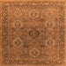 Square Oriental Orange Industrial Rug, urb2479org