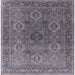 Square Machine Washable Industrial Modern Gray Rug, wshurb2479