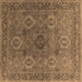 Square Oriental Brown Industrial Rug, urb2479brn