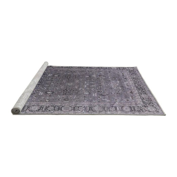 Sideview of Machine Washable Industrial Modern Dark Gray Rug, wshurb2480