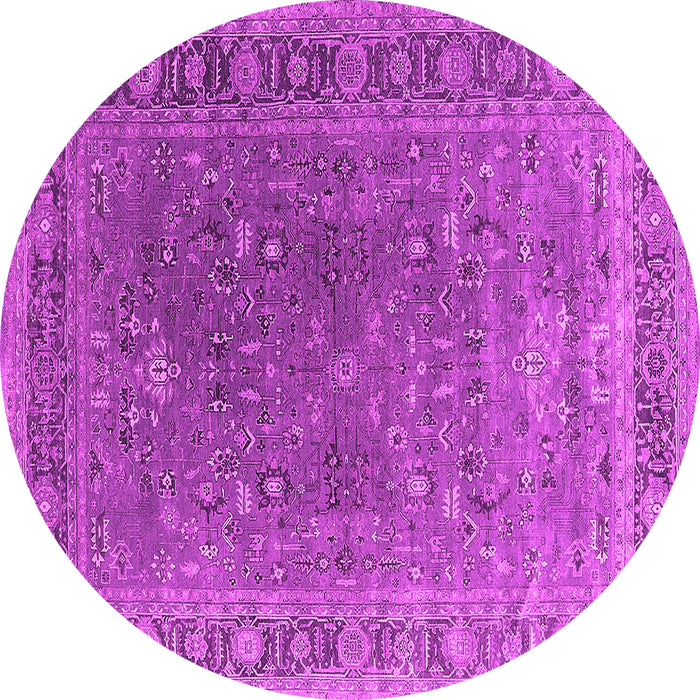 Round Oriental Pink Industrial Rug, urb2480pnk