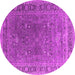 Round Oriental Pink Industrial Rug, urb2480pnk