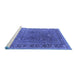 Sideview of Machine Washable Oriental Blue Industrial Rug, wshurb2480blu