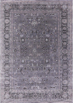 Mid-Century Modern Dark Gray Oriental Rug, urb2480