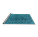 Sideview of Machine Washable Oriental Light Blue Industrial Rug, wshurb2480lblu